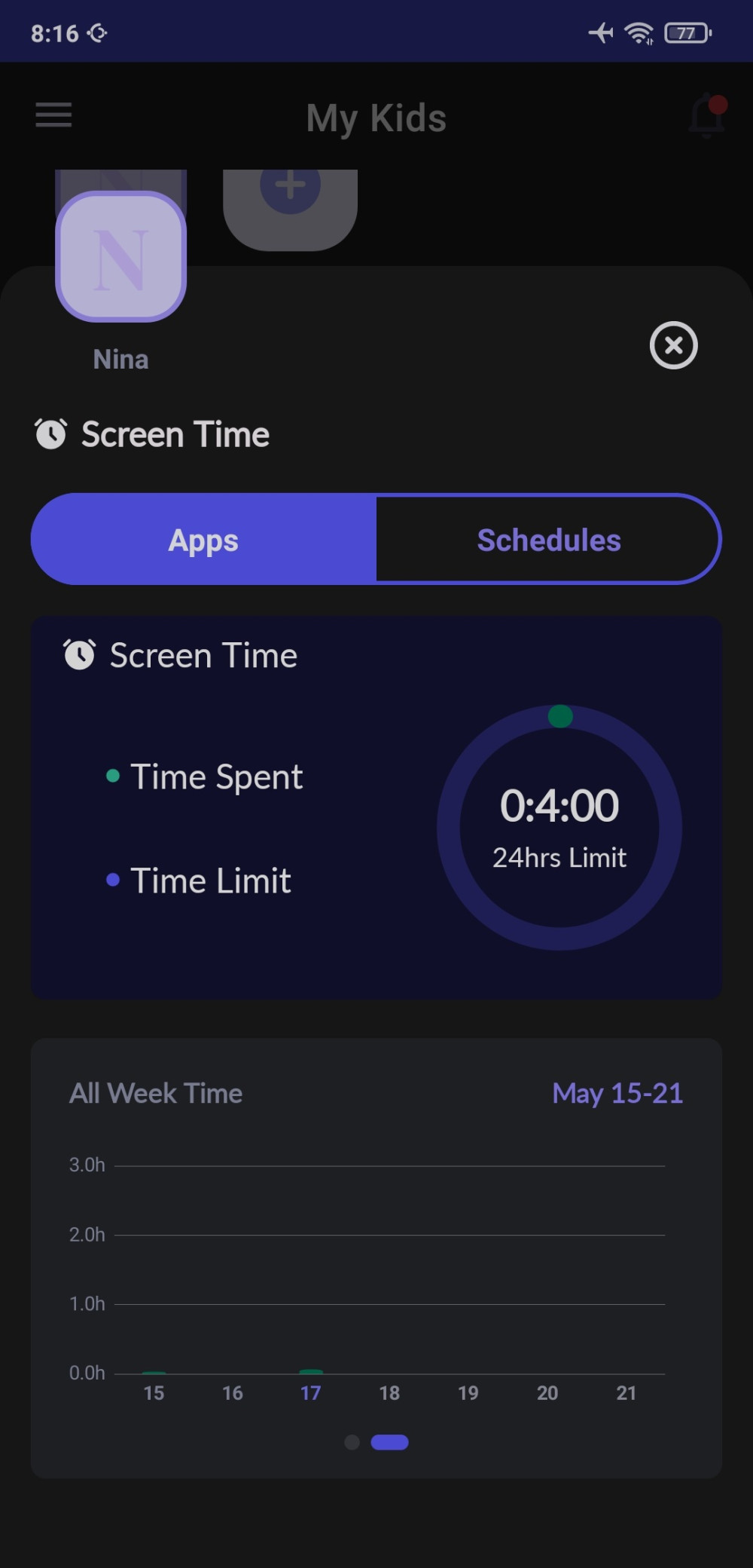 FamilyKeeper screen time